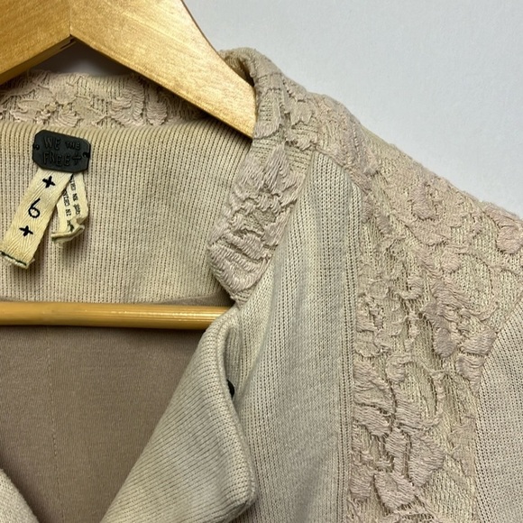 Free People We The Free Military Lace Victorian Jacket, Cream - Picture 2 of 5